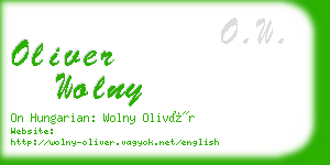 oliver wolny business card